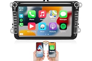 [2GB+64GB] CAMECHO Android 13 Radio Coche para VW Golf 5 6 Polo Tiguan Caddy Skoda Passat con CarPlay Android Auto, 8 Pulgadas Pantalla Táctil con Navi HiFi/FM/RDS/WiFi + cámara de visión Trasera