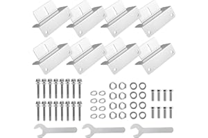 Niaetuto 8 Support Panneau Solaire, Support Solaire Photovoltaïque avec Écrou/Boulon/3 Clés, Aluminium Z Support de Montage de Kits pour Toit de Camping Car, Bateau, Cabine