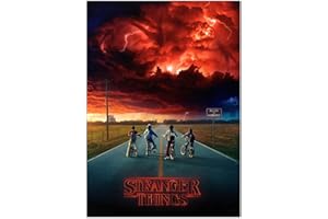 Displate Officiel Stranger Things Métallique Fixation Magnétique Licence Officielle Image Affiche de Haute Qualité Stranger Things S1 Boys 32x45cm