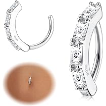 Lot De 4 Piercings Nombril Dorés - 14G - Clicker Et Classique Avec Strass - Acier Chirurgical Hypoallergénique Pour Femme - 4