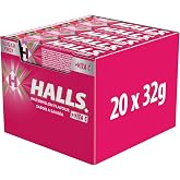 Halls Watermelon, Sugar-Free Caramel, Box of 20 Sticks of 32g | Sugar free candies with watermelon flavor and refreshing effe