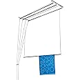 Rainbow Drywell Heavy Duty Stainless Steel Luxury(4 Pipes X 3 Feet)UV Protected Nylon Ropes Individual dropdown Ceiling Cloth Dryer/Cloth Hanger/Cloth Drying Stand for Balcony/Clothes Stand for Drying