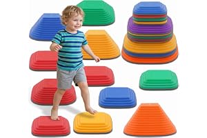 Barns balansstenar, 11 st Stepping Stones for Kids, Psykomotricitet Halkfria Stapelbara Balanser, Barns Hinder för Inomhus oc