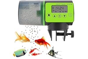 Aedcbaide Automatic Fish Feeder for Aquarium, Auto Fish Food Dispenser with 200ML Capacity, Auto Feeder with Super Mute, Food Timer Dispenser for Tank and Vacation