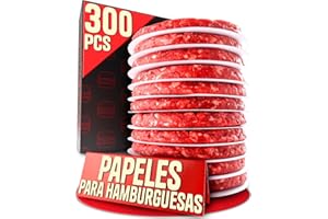 SMASHI BURGER SMASHI® 300 Fogli Antiaderenti per Smash Burger – Carta da Hamburger Resistente al Calore | Accessorio Professionale per Smash Burger Kit e Griglia
