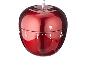 TFA Dostmann Minuteur Pomme 38.1030.05 en Acier Inoxydable en Rouge