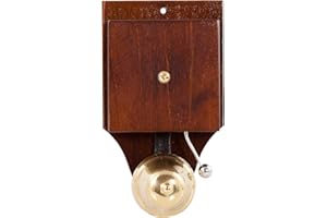 zaMel Wysokiej jakości elektromechaniczny przewodowy dzwonek do drzwi, obudowa z tworzywa sztucznego, łatwy w montażu, niezawodny, sensacyjny, starannie wykończony, retro 8 V ciemny DNT-971-CIM Sundi