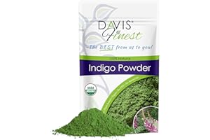 Davis Finest Organic Indigo Powder Black Henna Hair Dye 100g, Natural Hair Colour Beard Dye