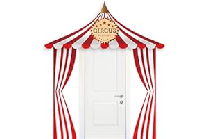 Bomodoro Tende Decorazioni di Compleanno Circo Sfondo Fotografico 2 Metri in Tessuto Lavabile e Riutilizzabile, per Interno ed Esterno, Ideale per Festa Bambini e Decorazione casa