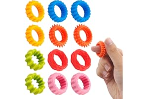 AYHYHLJZJ Actividad Sensorial Fidget Toys Anti Stress, 12 anillos Fidget de silicona, ideales para calmar el TDAH, mejorar la concentración, juguetes antiestrés coloridos para niños