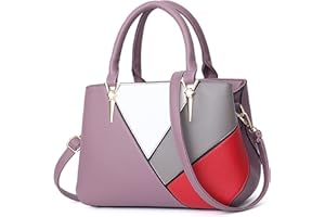 DIRRONA Sac à Main Femme Élégant Bandoulière Décontractée Voyage Femme Sac D'épaule Grande Capacité Sac à Main pour Femme PU Cuir Sac à Main pour Femme Bandoulière Conception de Couture 4 Couleurs