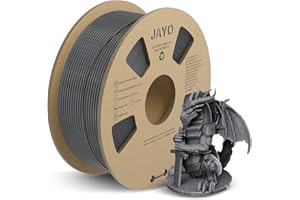 JAYO PLA+ Filament 1,75 mm, Ténacité PLA Plus Filament d'imprimante 3D, Précision dimensionnelle +/- 0,02 mm, Neatly Wound Filament, Bobine de 1.1 kg (2.42 LBS), PLA+ Gris