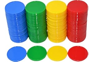 Smartdealspro Lot de 100 jetons de Poker en Plastique Opaques avec boîte de Rangement 1"