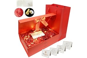 YEAHBOOM Magnética Caja de Regalo de Cartón,Caja de regalo con lazo,Caja de Regalo de Reutilizable Creative Box,Adecuado para Envoltorio de Boda de Cumpleaños de Navidad de san valentin de pascua de halloween