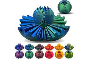 Ackygetrich Gear Sphere, 3D Printed Gear Ball, Gear Sphere Fidget Toy Stress Relief Toy for ADHD, Anxiety Relaxing Toy for Stress Ball, Gear Sphere Desk Toy (Blue color)