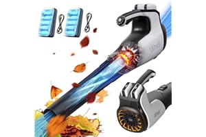 Litheli Brushless Leaf Blower, 180 km/h 15.85 m³/min Battery Leaf Blower with Turbocharger, 40V(2x20V) Cordless Garden Blower for Blowing Leaves, Dust, Snow, Debris, Incl. 2x4.0Ah Batteries