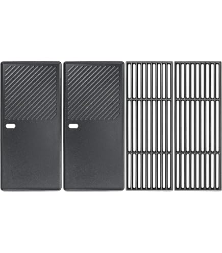 GFTIME Gietijzeren Kookrooster 43 X 21 Cm – Geëmailleerd, Voor Enders Boston 3, Monroe 3 Pro, Landmann Triton 3 En Meer