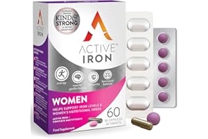 SOLVOTRIN Active Iron Supplement 17 mg + Multivitamin for Women – Clinically Proven to Increase Energy & Reduce Tiredness – Gentle, Non-Constipating Iron + Women’s Multivitamin – 30 Capsules + 30 Tablets