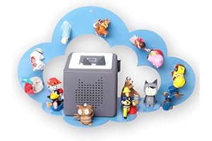 moin minis Wolke Blau für Toniebox magnetisches Regal kompatibel mit 25 Tonie Figuren und Tonie Box Wolkenregal für Kinder Hörfiguren Tonies Magnetregal Kinderzimmermöbel