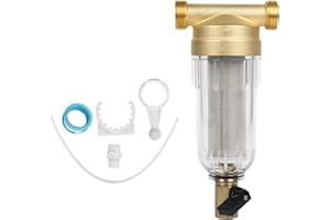 OUGPIU Wasserfilter Wiederverwendbare 3/4 Zoll Wasser Filter Vorfilter Sedimentfilter, Wasserhahn Ersatzfilter zur Brunnenwasserfilter Trinkwasser, Filterkombination