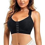 Gotoly Reggiseno Postoperativo Sportivo con Chiusura Frontale Donna Post-Chirurgico Bralette Senza Ferretto Apertura Frontale