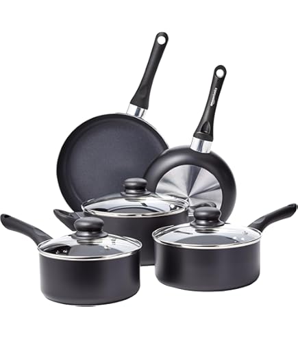 Herzberg - Cookware Set - 17-Piece Induction Cookware and Frying Pans - Forged Aluminium with Marble Coating - Detachable Handle - Suitable for All Hobs - Including Glove - Burgundy