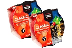 PVL TRADE Classic Christmas Pudding by Matthew Walker - Vegan Dessert with Juicy Sultanas, Mixed Peel- 2 x 100g