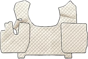 F-CORE Alfombrillas de Cobertura Total camion Compatible con IVECO STRALIS S-Way 03.19-03.21 AUTOMAT Champagne