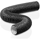 HG Power Ventilation Hose 150 mm, 5 m Aluminium Exhaust Hose | Flexible Aluminium and PVC Soundproof Tube for Grow Cabinet, D