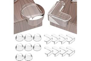Peakally 16 pcs Protection Coin de Table pour Bébé, Protège Angle de Table Bebe avec Super Colle Améliorée, Kit Securite Bebe pour Maison, Bureau, Berceau, Cheminée, Table, Coins & Bords Molles