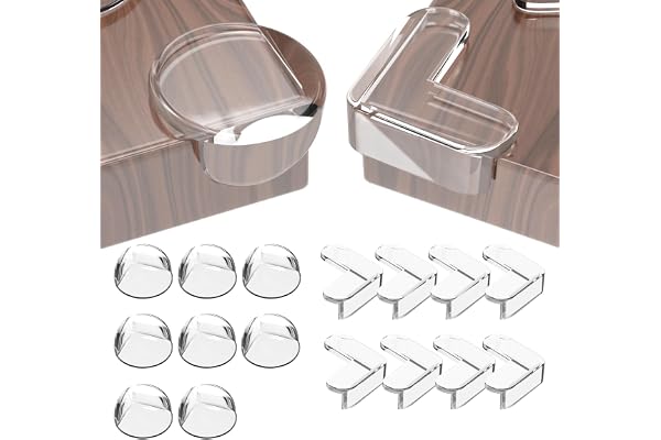 Peakally 16 pcs Protection Coin de Table pour Bébé, Protège Angle de Table Bebe avec Super Colle Améliorée, Kit Securite Bebe pour Maison, Bureau, Berceau, Table, Coins & Bords Molles,Sûr et inodore