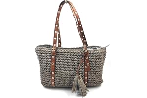 ENCARNI ZAPATERÍA Bolsos de Paja Mujer Verano Bonitos - Bolso Crochet Mujer - Bolso Rafia Mujer - Moda Verano 2023- Roma