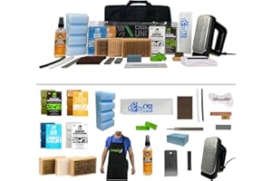 DEMON UNITED Demon Charger Complete Ski and Snowboard Tuning Kit with Iron, 2.25lb Wax, Brush Kit, Base Cleaner and Wax Apron