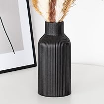 Vase Céramique 20cm Blanc Mat - Moderne Bohème Pour Herbe De La Pampa - Décoration Salon
