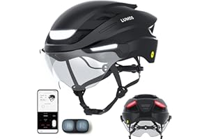 Lumos Ultra Casque de vélo électrique intelligent | Certifié NTA 8776 | Feux avant et arrière LED | Visière rétractable | Contrôle par application | Pour vélo électrique, scooter, cyclisme | Adultes,