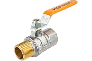 HERMANN SCHMIDT HSE UNISOL Solarkugelhahn Typ 1614, Innen- x Außengewinde Rp 3/4 Zoll (DN 20), Stahlhebel lang, MS-verchromt