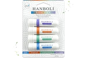 ZNNHNN Nasal Stick 4 Pack, Inhalador Nasal De Aromaterapia Menta,palo Nasal Portátil,tubos De Inhalador De Aceites Para Viajar Y Aumentar La Concentración Y Limpiar El Pasaje Nasal