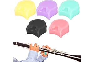 Yuiturt 5 Pcs Thumb Protector, Thumb Rest for Clarinet or Oboe, Silicone Thumb Pad for Pain Relief, for Enhanced Thumb Support During Playing (Pink, Black, Yellow, Blue, Purple)