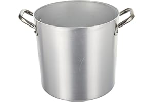 Pentole Agnelli Linea Aluminium 2 mm Casserole avec Deux poignées en INOX, Argent, 24 cm