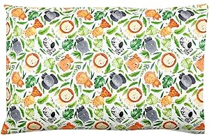 ALMATEX SRL Federa per cuscino culla bambino linea SEBASTIAN, cm 30x40, idea regalo (GIUNGLA)