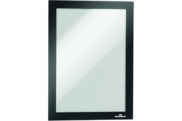 Durable 488101 Duraframe Boîte de 10 Cadres d'affichages repositionnables A5 Noir