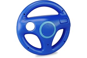 smardy Volante da Corsa Blu Racing Wheel Compatibile con Nintendo Wii Telecomando Controller per Mario Kart Game, Giochi di Guida