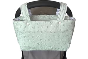 MOLIS & CO molis&co. Bolso de Maternidad para Carrito de Bebé, Bolsa organizadora para carro de bebé. Tejido 100% Algodón. Diseño reversible.