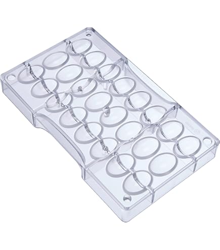 2 Moules à Chocolat Demi-sphère Polycarbonate - 24 Cavités Chacun - Pour Bonbons, Glaçons, DIY Alimentaire - Blanc
