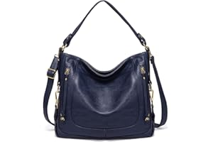 Kasgo Sac à Main Femme, Mode Cuir PU Sac Hobo Grand Sac Portés Épaule Sac Portés Main Damen avec Bandoulière Amovible