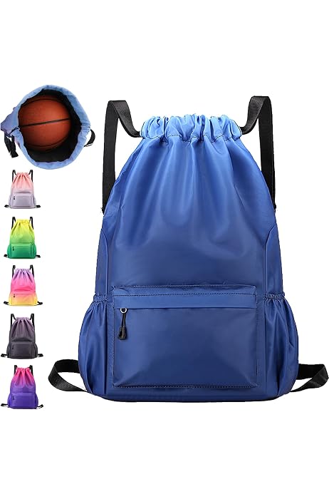 Sac à Cordon De Serrage Imperméable - Sac De Sport, Natation Et Gym - Noir, Polyester Léger - Taille S Et L Disponible