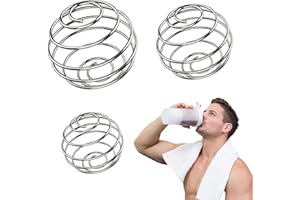 RARWIND Shaker Kugel Edelstahl, 3 Stück Edelstahl Shaker Ball, Protein Shaker Edelstahl für Proteinpulver und Getränkemischungen, Blender Ball Shaker (3,1cm, 4,8cm und 5,2cm)