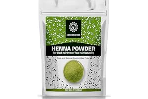 HEBHAC HERBS Henna Powder for Hair Growth 227g (8oz) | Pure Mehndi Powder | Natural black Henna Hair Colour Dye