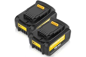 2 X Goodexo 18V 5000mAh Replacement for Dewalt Battery 18V for Dewalt Battery 18V 5ah DCB184 DCB182 DCB181 DCB180 DCB201 DCB200 DCB204 for Dewalt Battery 18V with LED Indicator