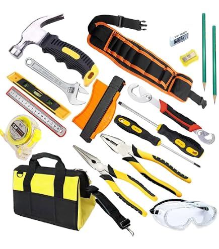 Mallette D'Outils Jouet NCKIHRKK 73 Pièces Pour Enfants - Perceuse Électrique Incluse - Jeu De Rôle Bricolage - Dès 3 Ans